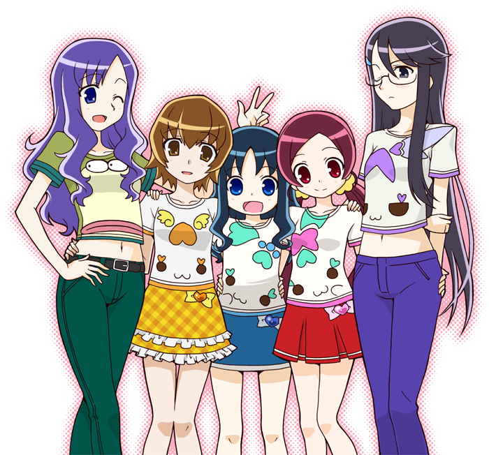 kurumi erika, hanasaki tsubomi, tsukikage yuri, myoudouin itsuki, coffret, and 5 more (precure and 1 more) drawn by yuuma_(skirthike)