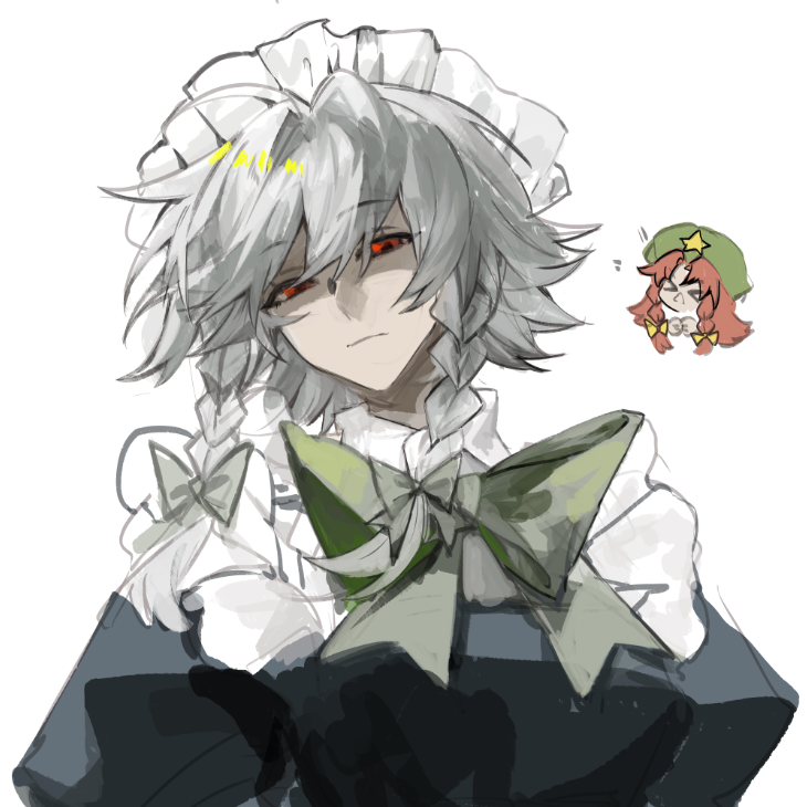 izayoi sakuya and hong meiling (touhou) drawn by xian_qishui
