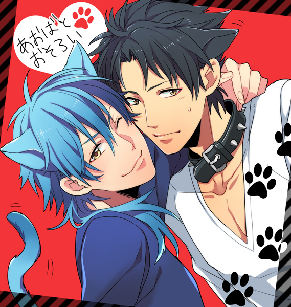 seragaki aoba and ren (dramatical murder) drawn by sei_(hanibani)