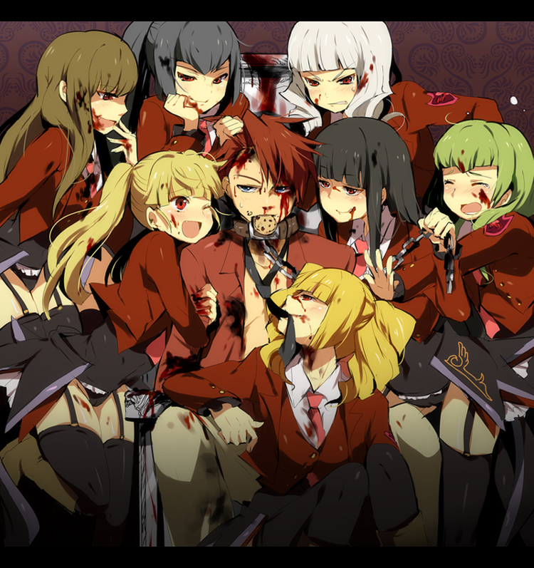 ushiromiya battler, mammon, lucifer, asmodeus, beelzebub, and 3 more (umineko no naku koro ni) drawn by kl_(dgzonbi)