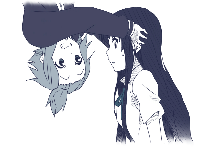 akiyama mio and tainaka ritsu (k-on!) drawn by suan_ringo