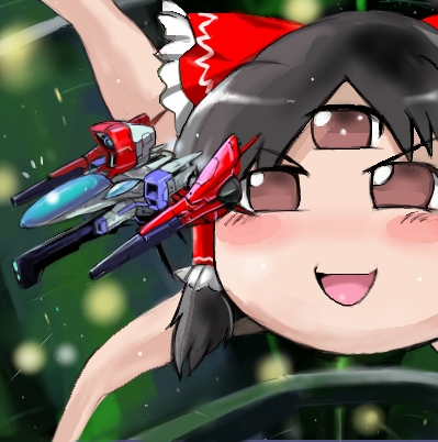 hakurei reimu (touhou and 1 more) drawn by t2