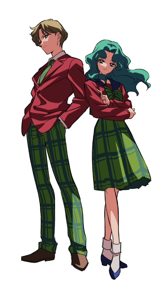 ten'ou haruka and kaiou michiru (bishoujo senshi sailor moon and 1 more) drawn by yoko.u