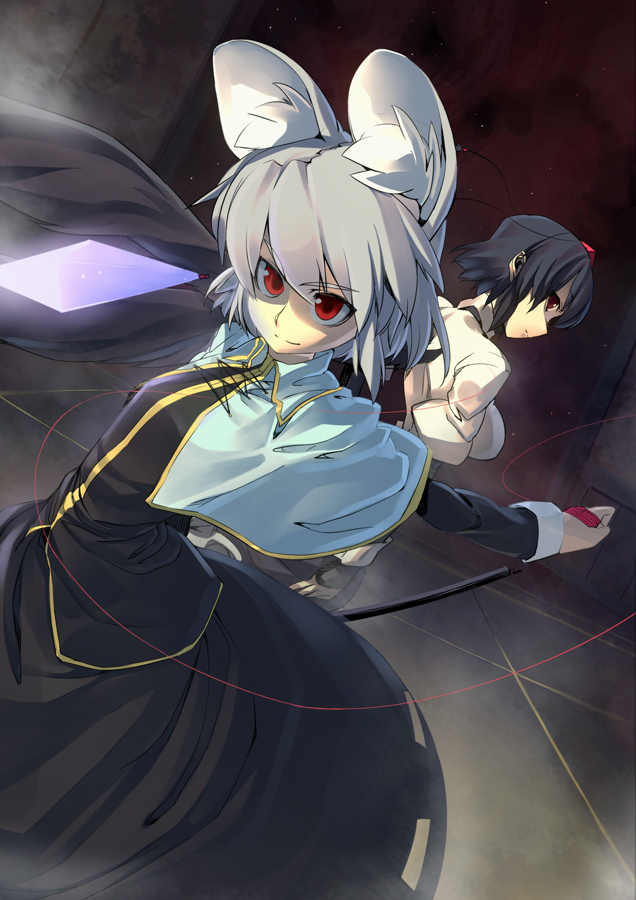 shameimaru aya and nazrin (touhou) drawn by hidori_(hibi_toridori)