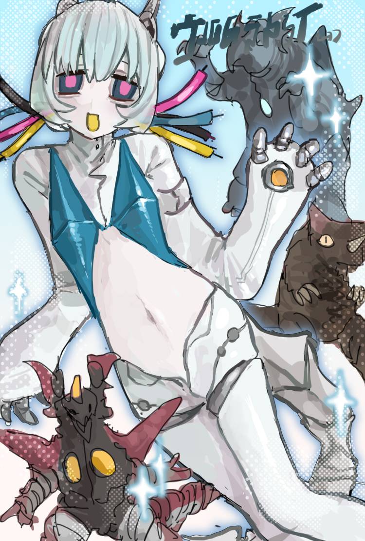 gomora, zeppandon, and guardie (ultra series and 1 more) drawn by wuwuren