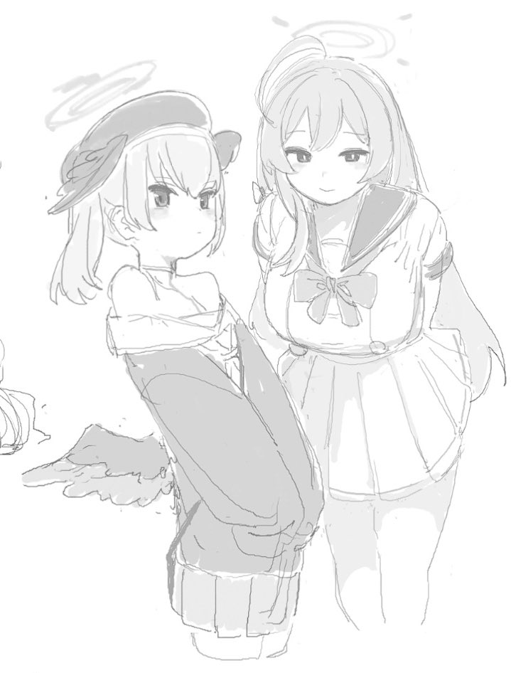 koharu and hanako (blue archive) drawn by nimo_(b45ui)