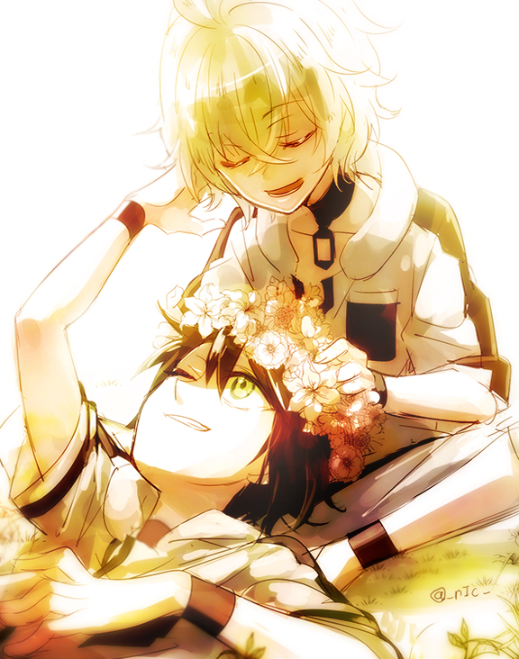 hyakuya yuuichirou and hyakuya mikaela (owari no seraph) drawn by nishikiori