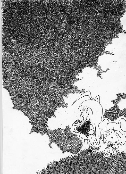 reisen udongein inaba and inaba tewi (touhou) drawn by soyanrai