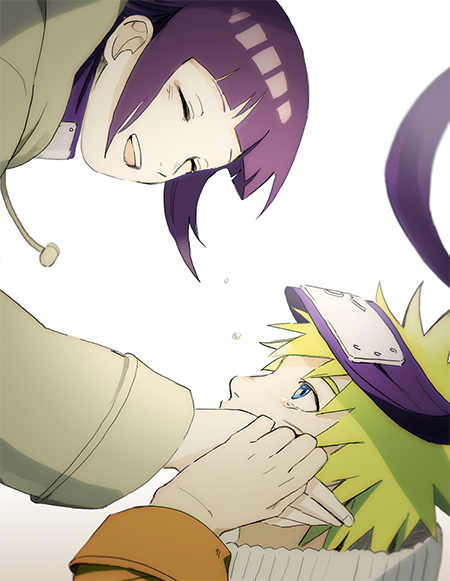 uzumaki naruto and hyuuga hinata (naruto) drawn by kumoko_(supermoichan)
