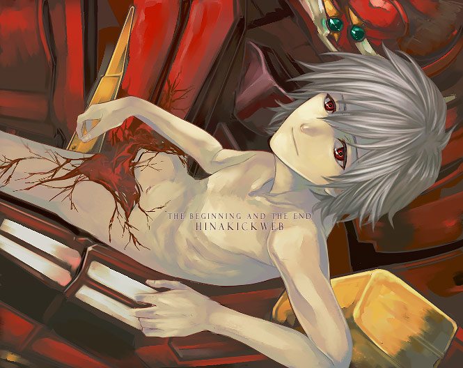 nagisa kaworu and eva 02 (neon genesis evangelion)