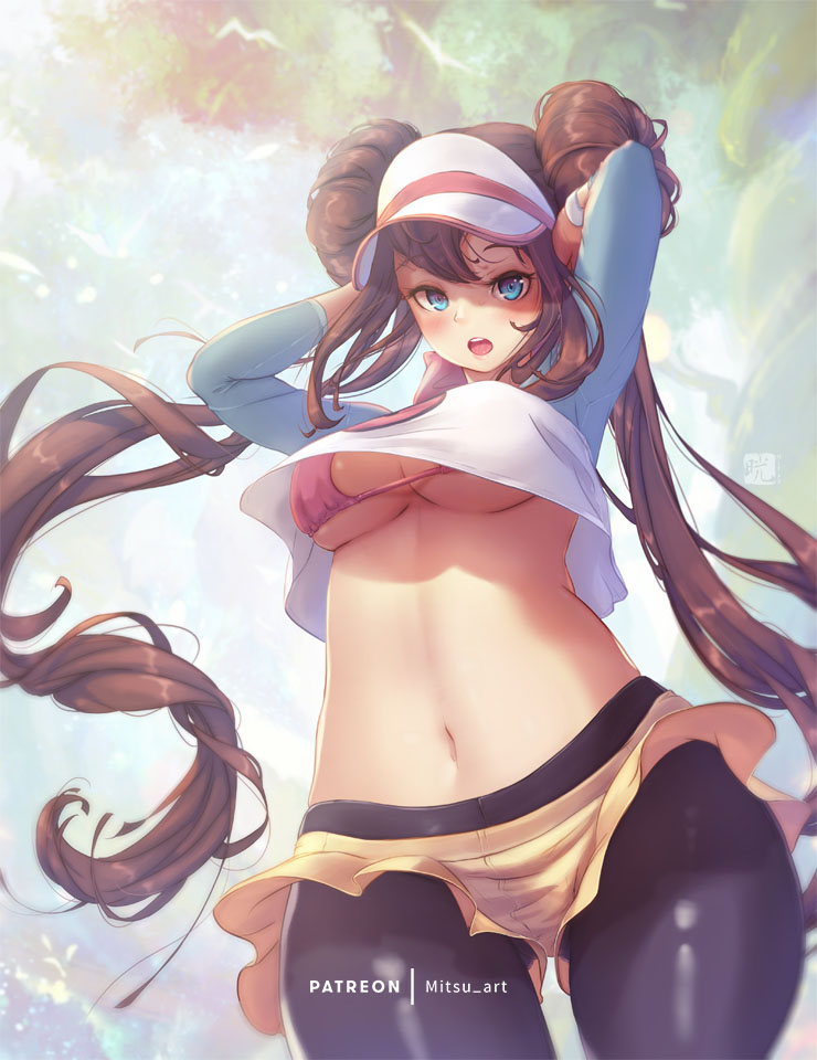 rosa (pokemon and 1 more) drawn by mitsu_(mitsu_art)