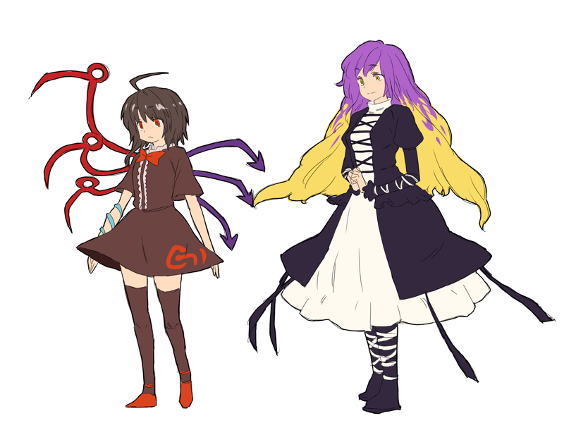 hijiri byakuren and houjuu nue (touhou) drawn by matsutani