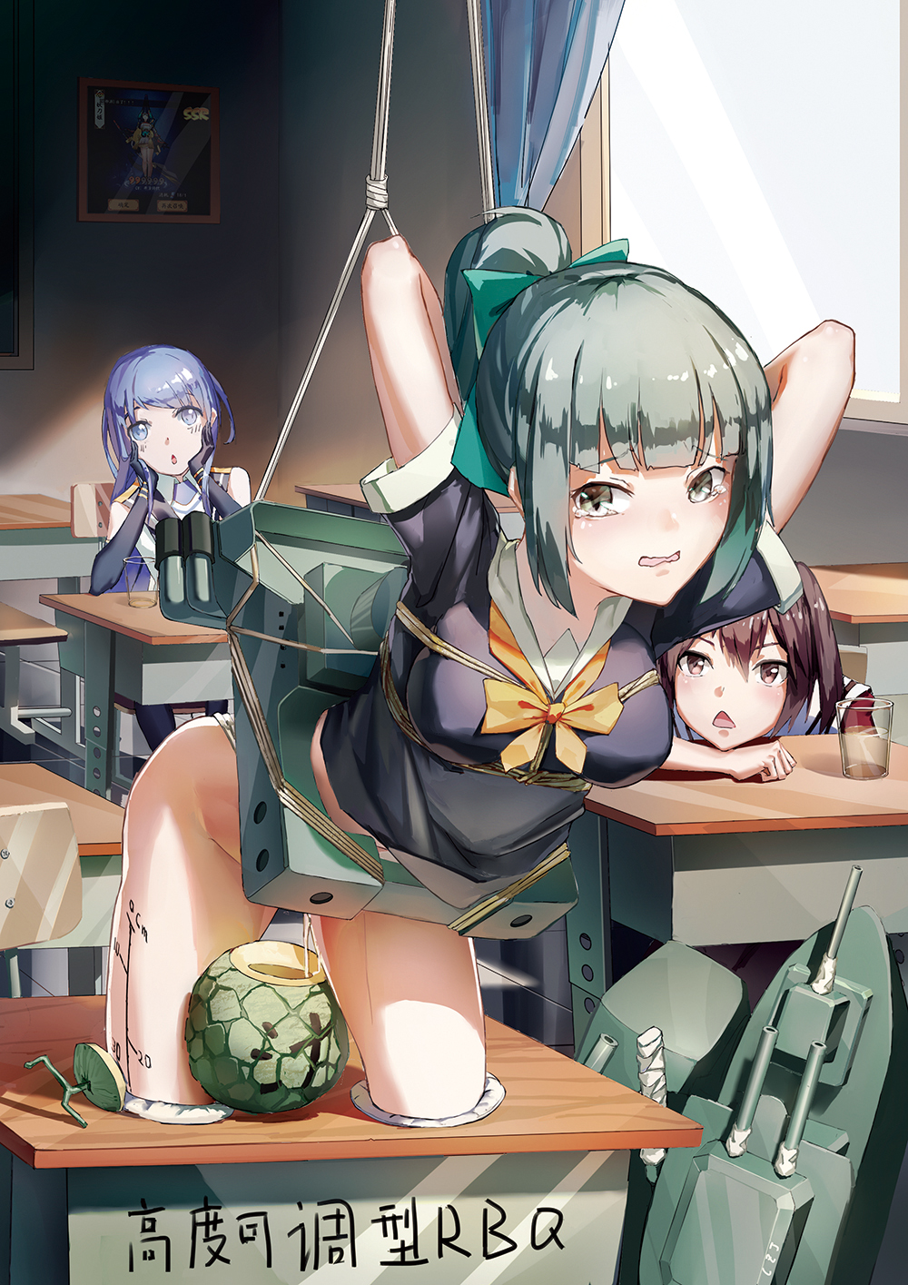 sendai, samidare, and yuubari (kantai collection) drawn by canzhajiang |  Danbooru
