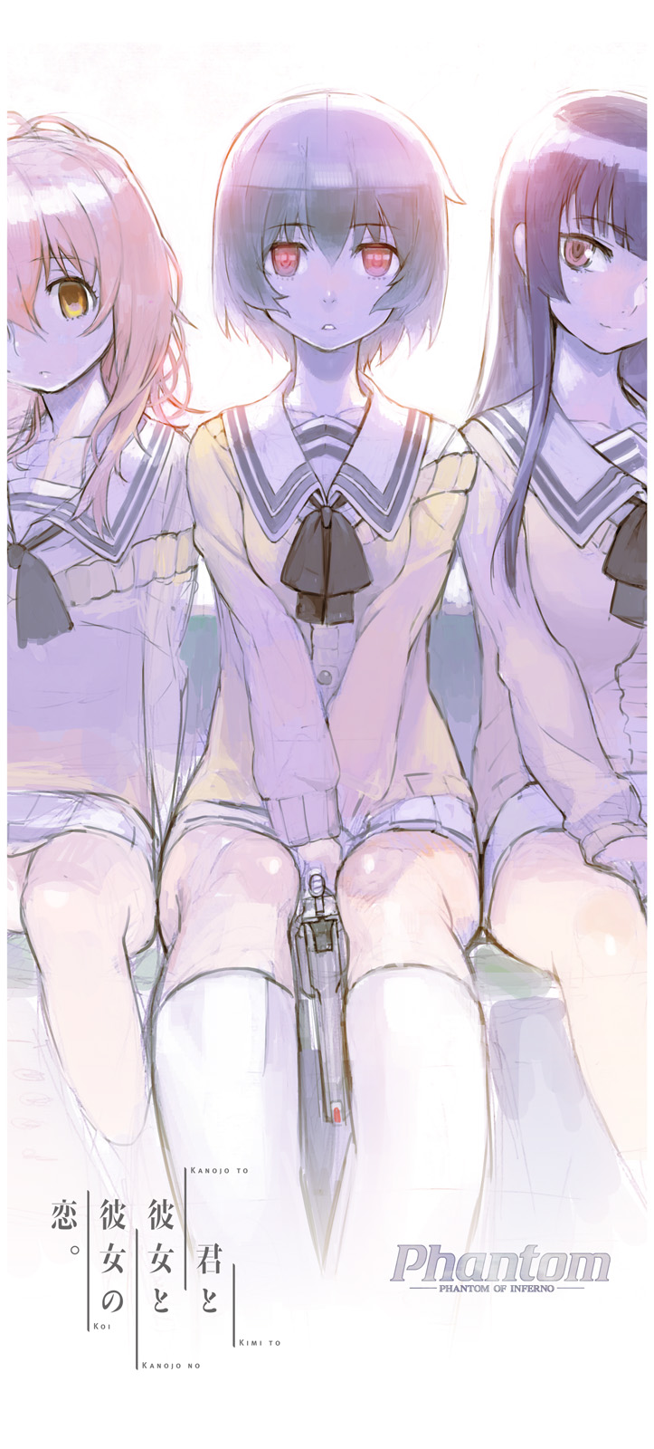 mukou aoi, ein, and sone miyuki (nitroplus and 2 more) drawn by namaniku_atk