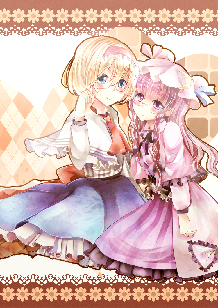 alice margatroid and patchouli knowledge (touhou) drawn by ukita_uuko