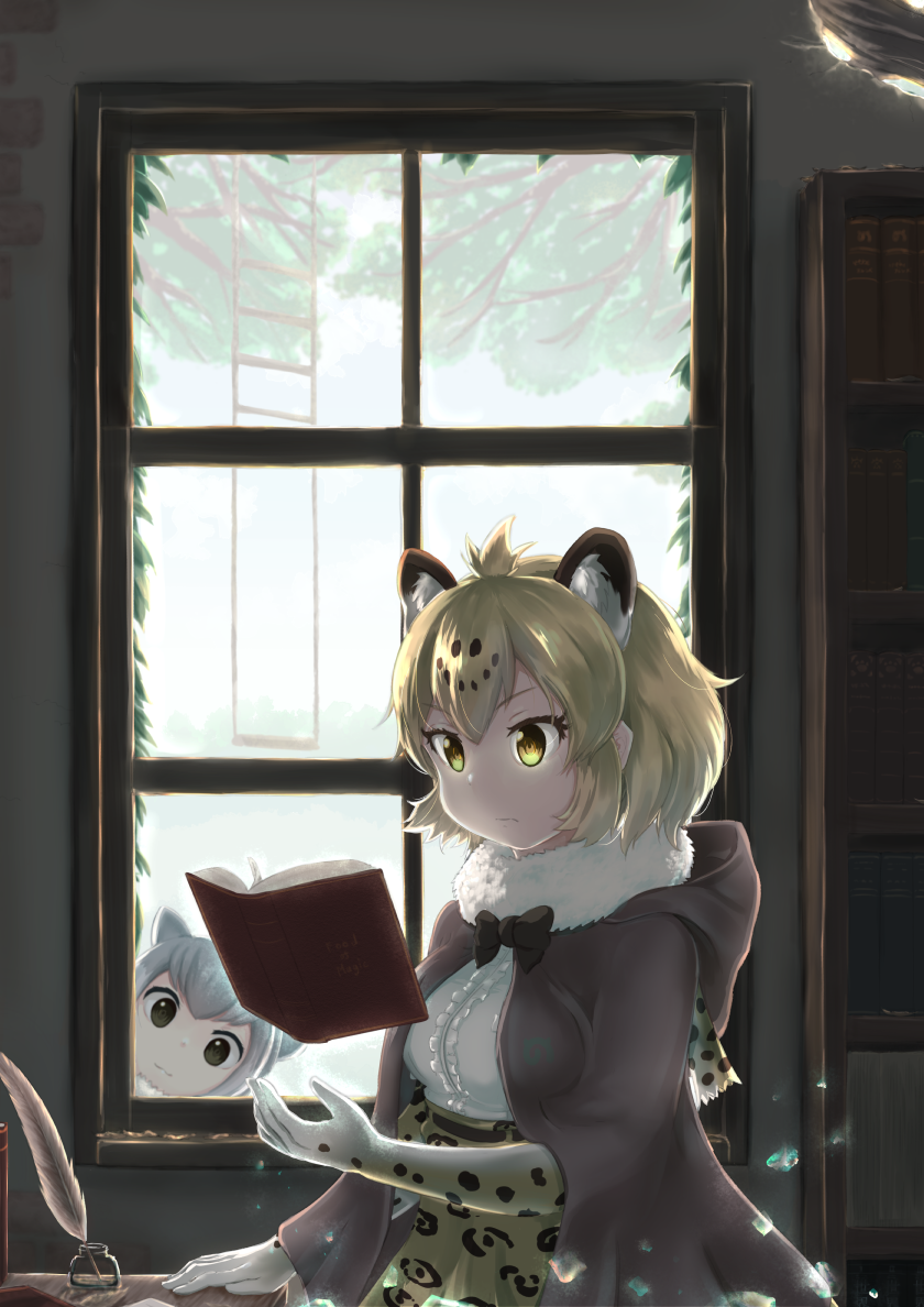 jaguar and small-clawed otter (kemono friends) drawn by okyao
