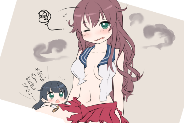 noshiro and agano (kantai collection) drawn by tachiki_(naruki)