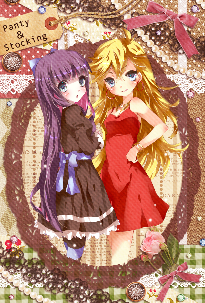 stocking and panty (panty & stocking with garterbelt) drawn by tottsuan
