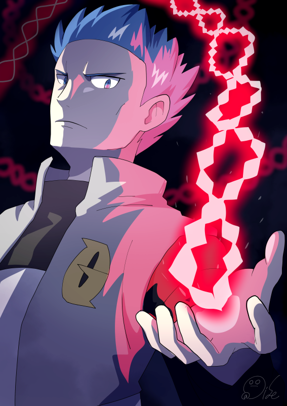 cyrus (pokemon and 1 more) drawn by oooise