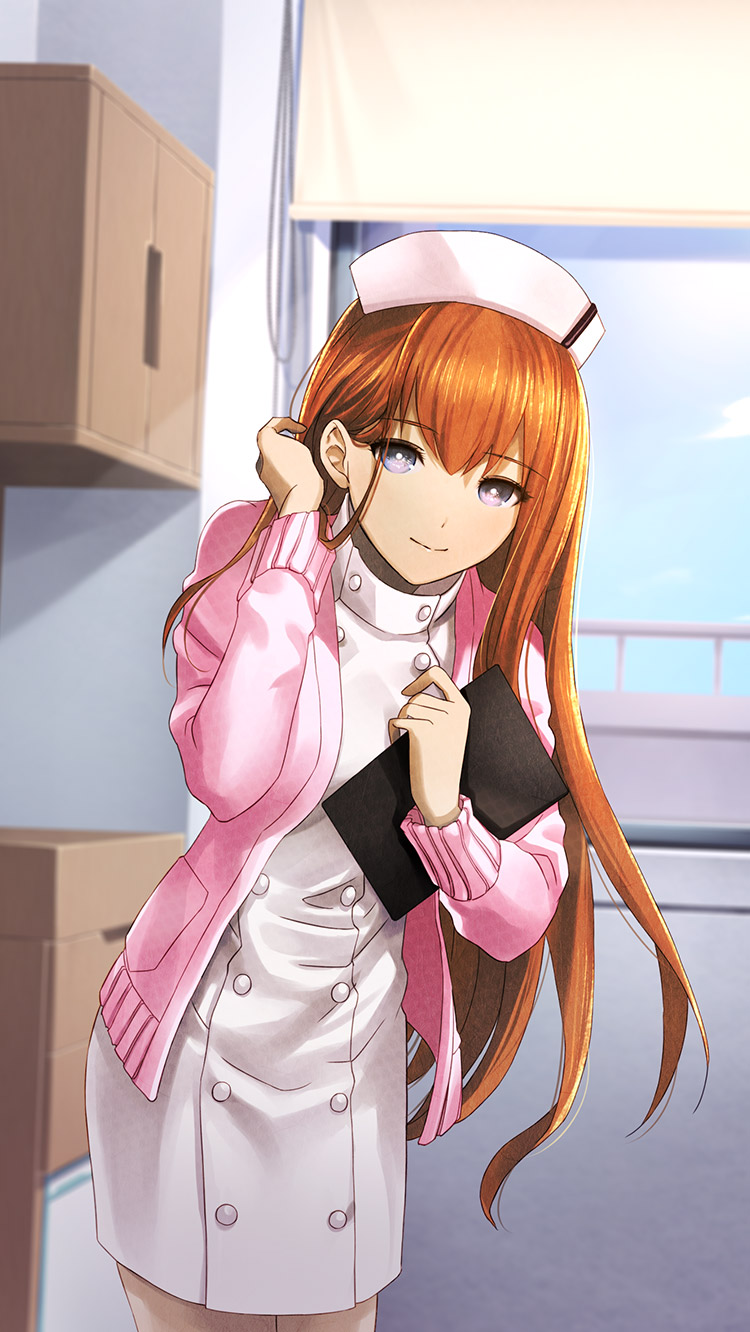 makise kurisu (science adventure and 1 more) drawn by huke