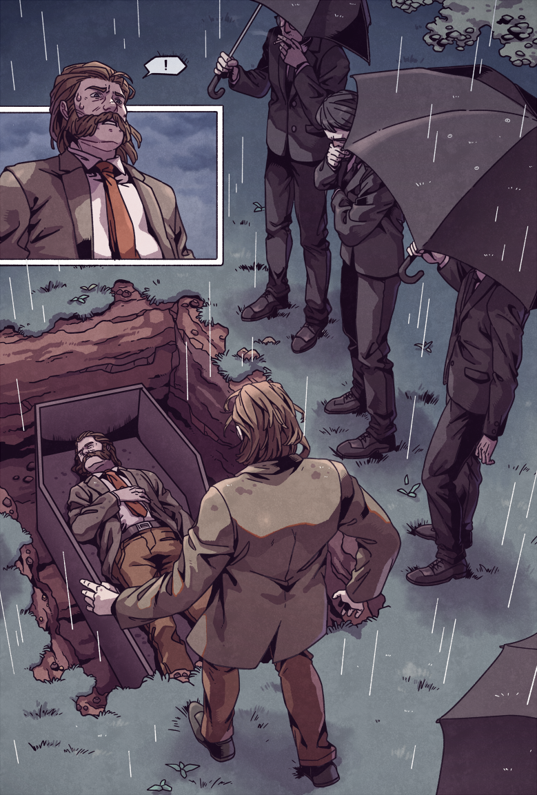 kim kitsuragi, harry du bois, and jean vicquemare (disco elysium) drawn by wenny02