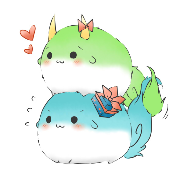 kamishirasawa keine and ex-keine (touhou) drawn by rebecca_(keinelove)