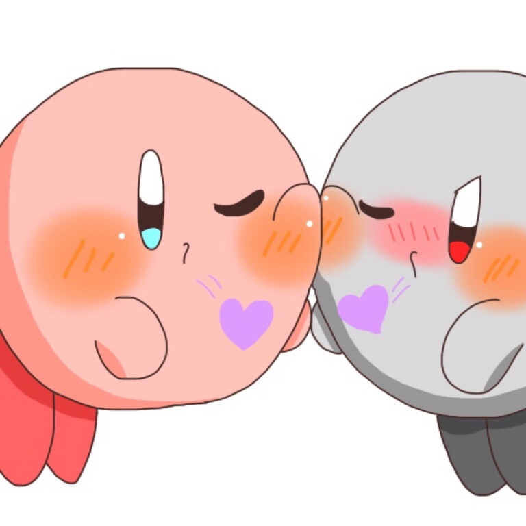 kirby and shadow kirby (kirby) drawn by rinrin_(pixiv_27864248)