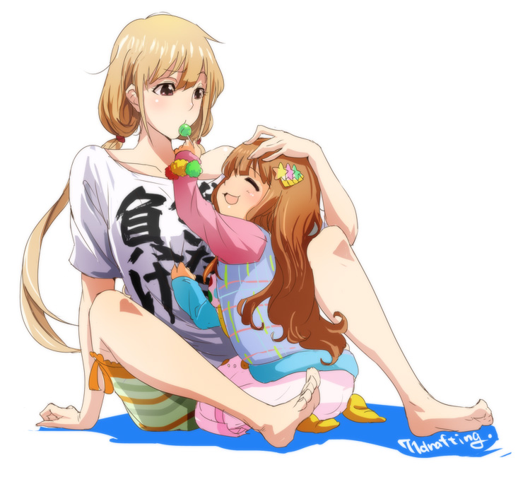 futaba anzu and moroboshi kirari (idolmaster and 1 more) drawn by 71_(nanaichi_drafting)