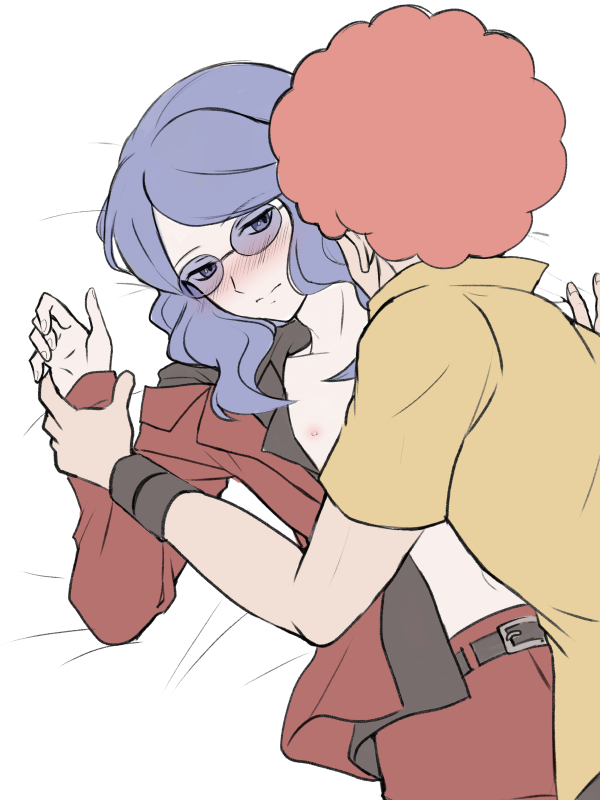 flint and lucian (pokemon and 1 more) drawn by akr_(tvfz2233)