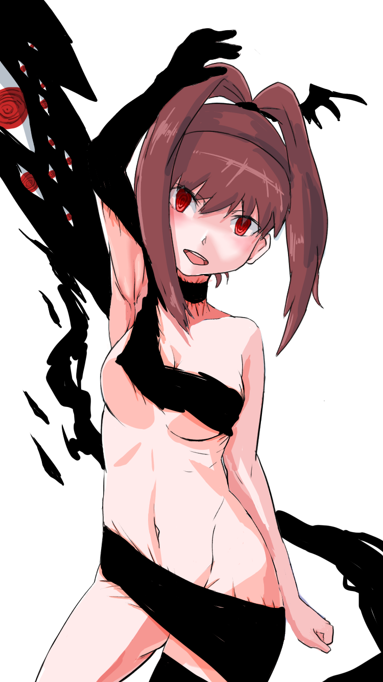 amano nene and shademon (digimon and 1 more) drawn by natsuishi_nana