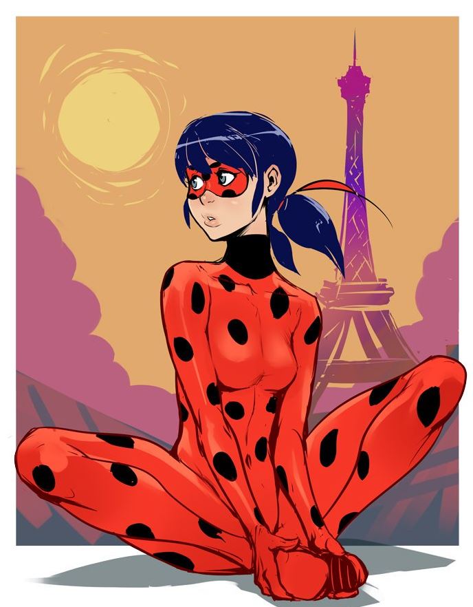 marinette dupain-cheng and ladybug (miraculous ladybug) drawn by izra