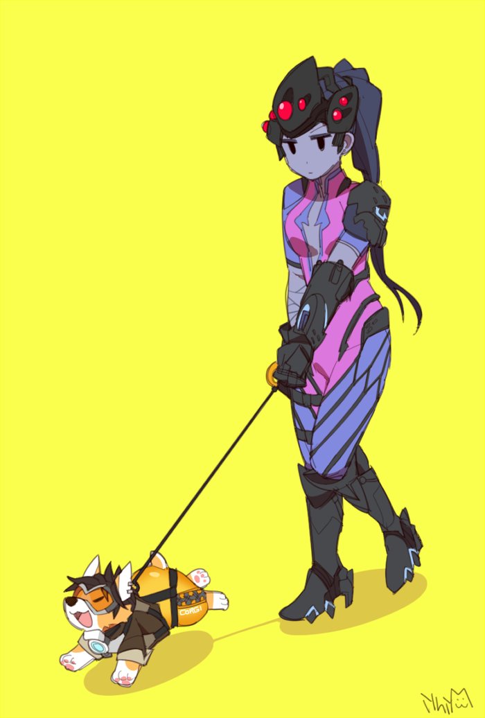 tracer and widowmaker (overwatch and 1 more) drawn by ilhi