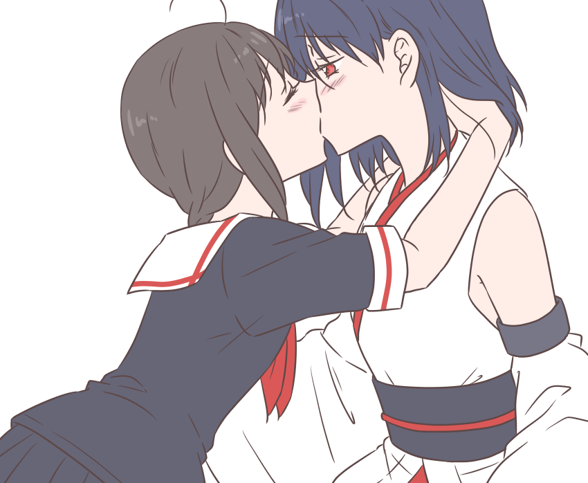 shigure and yamashiro (kantai collection) drawn by udon_(shiratama)