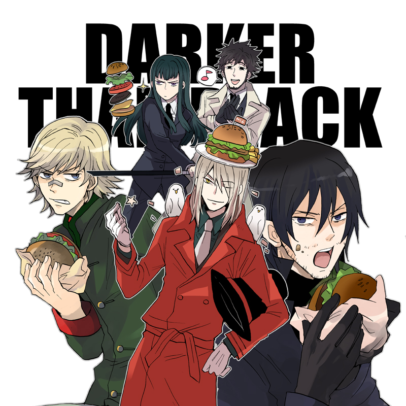 hei, hazuki mina, shizume genma, goran, and august 7 (darker than black) drawn by sudachips