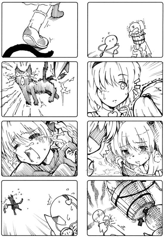komeiji satori, kaenbyou rin, hoshiguma yuugi, and kisume (touhou) drawn by konoe_yuba