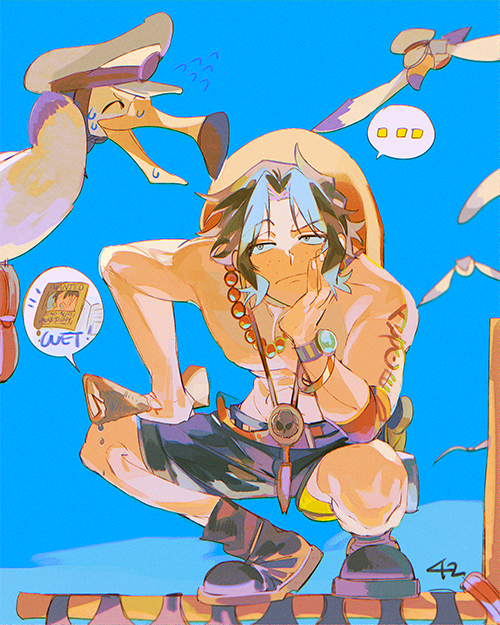 portgas d. ace and news coo (one piece) drawn by senzzang