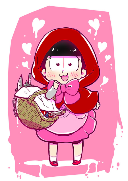 little red riding hood and matsuno todomatsu (osomatsu and 2 more) drawn by romion