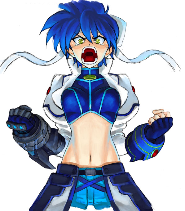 subaru nakajima and revolver knuckle (lyrical nanoha and 1 more) drawn by gooto_(pixiv_70635)