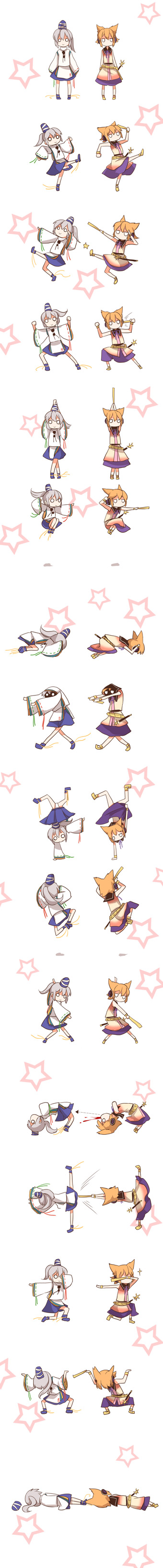 toyosatomimi no miko and mononobe no futo (touhou and 1 more) drawn by yetworldview_kaze