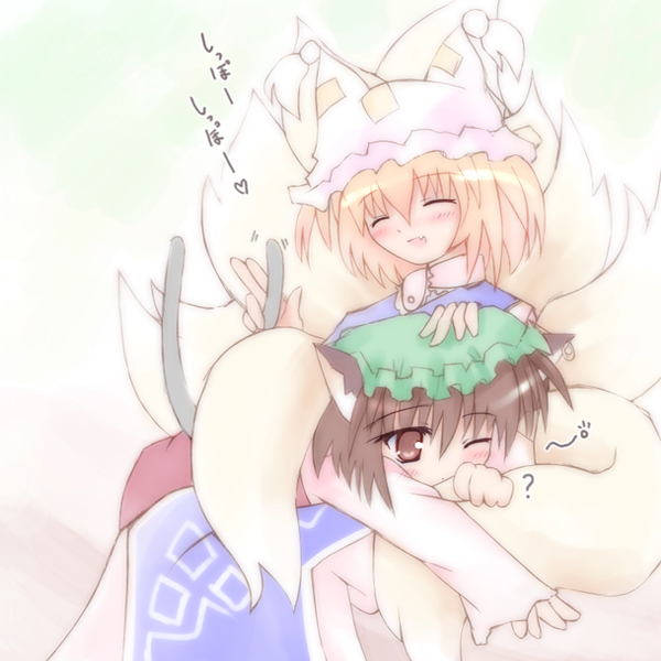yakumo ran and chen (touhou) drawn by ai_takurou