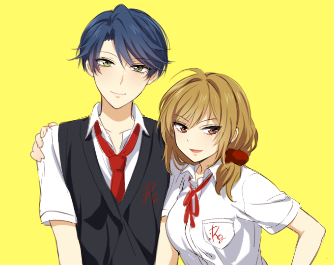 kashima yuu and seo yuzuki (gekkan shoujo nozaki-kun) drawn by mery_(yangmalgage)