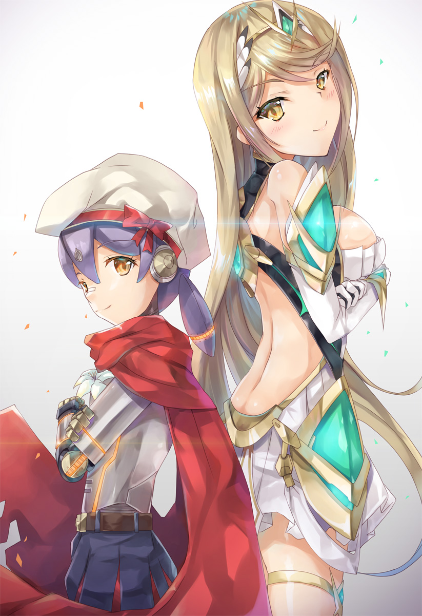 mythra, poppi, and poppi alpha (xenoblade chronicles and 1 more) drawn by inoue_takuya_(tactactak)