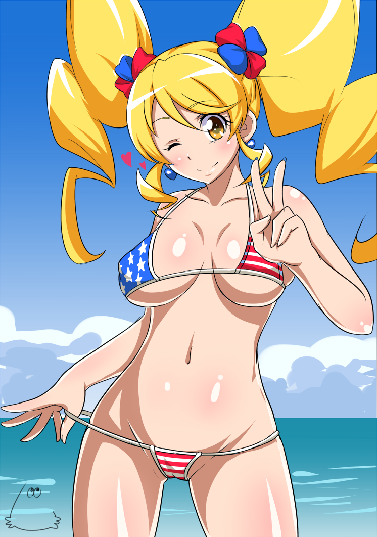oomori yuuko and cure honey (precure and 1 more) drawn by jabara_tornado