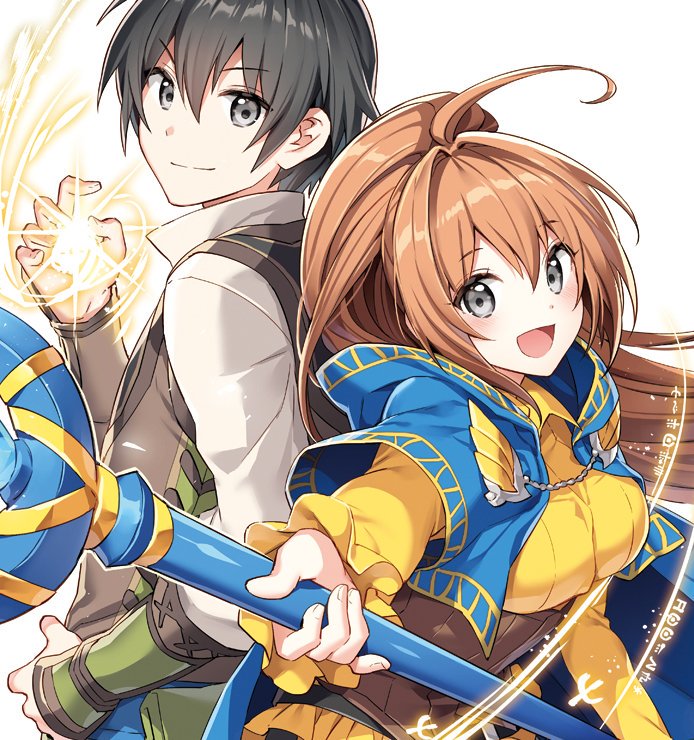 azuma rin and nishimura taichi (isekai cheat magician) drawn by nardack