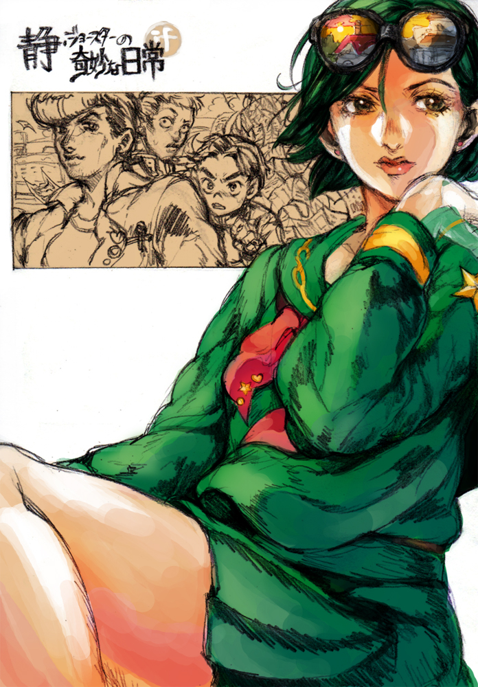 higashikata josuke, nijimura okuyasu, hirose koichi, and shizuka joestar (original and 2 more) drawn by akaneko_(redakanekocat)
