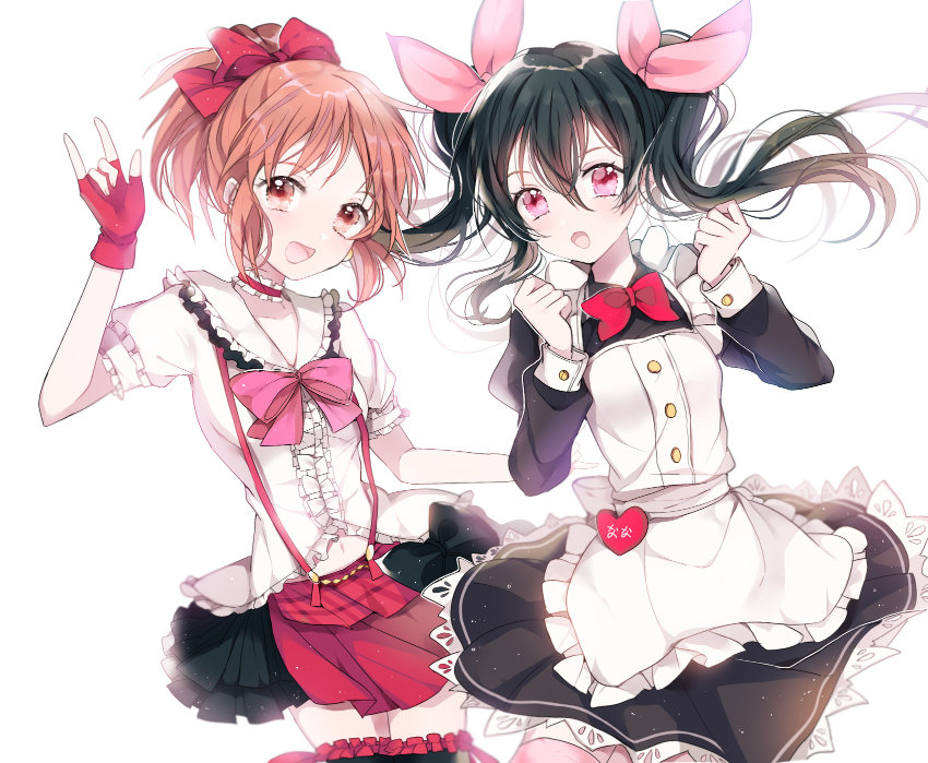 yazawa nico and abe nana (idolmaster and 3 more) drawn by nennen