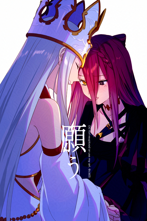 irisviel von einzbern and typhon ephemeros (fate and 1 more) drawn by echo_(circa)