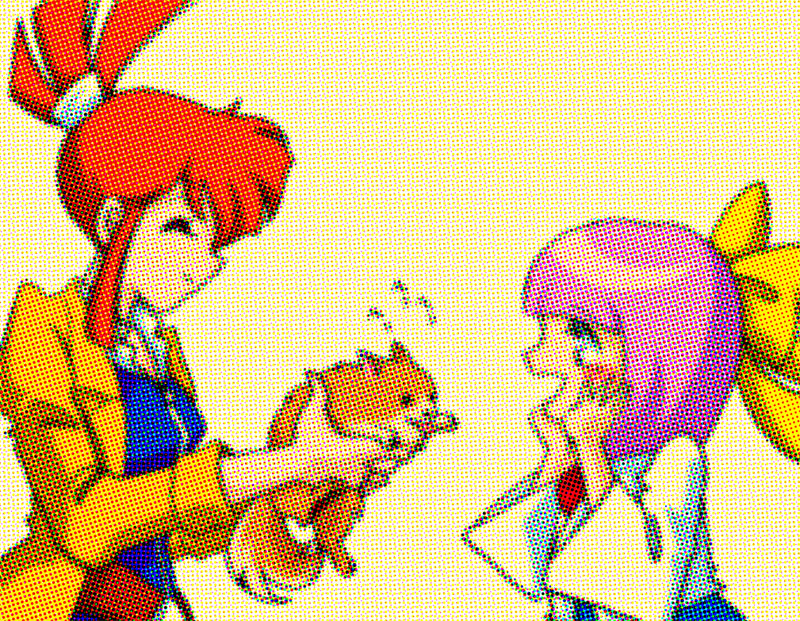 lynne, missile, and kamila (ghost trick) drawn by hazumi