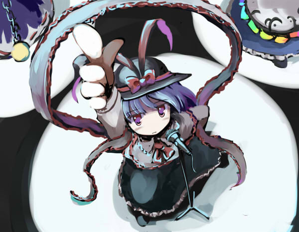 hinanawi tenshi, ibuki suika, and nagae iku (touhou and 1 more) drawn by gatau