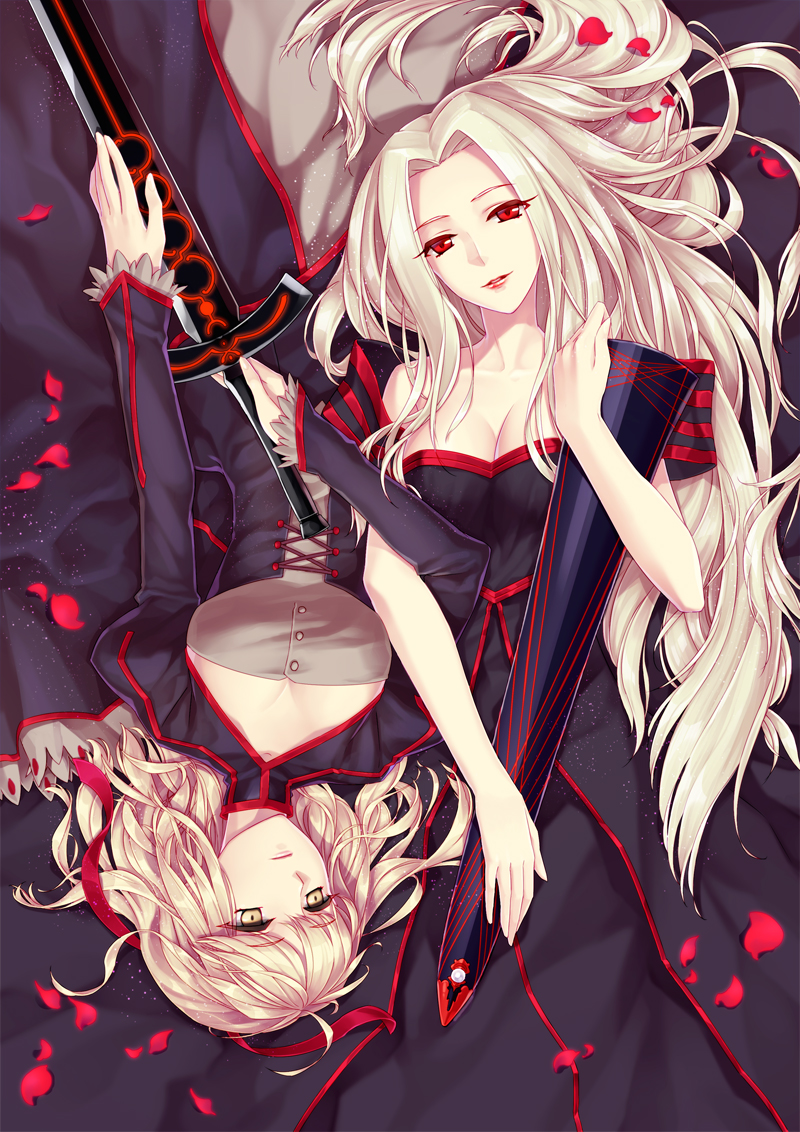 artoria pendragon, saber, saber alter, and irisviel von einzbern (fate and 1 more) drawn by yeruen